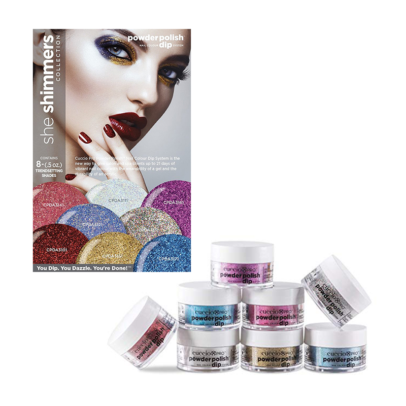 Cuccio Powder Polish Nail Colour Dip System She Shimmers Collection Kit eBay